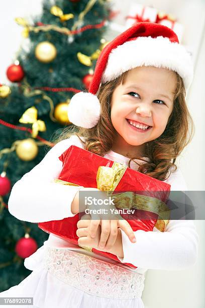 Christmas Girl Stock Photo - Download Image Now - Beautiful People, Beauty, Box - Container