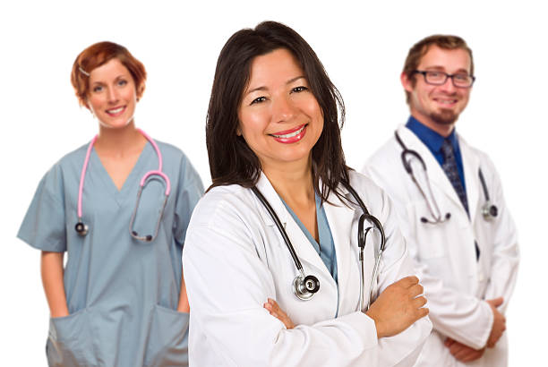 istock Group of Doctors or Nurses on a White Background 176892250