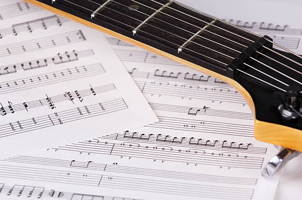 istock Electric Guitar with Sheet Music 176893183