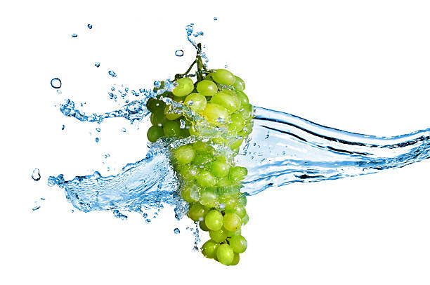 istock green grape with water splash isolated on white 176893440