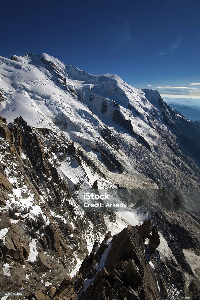 Alpes. Montanha Aiguille de Midi, - Royalty-free Alpes Europeus Foto de stock