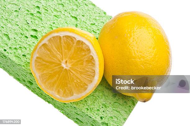 Natural Lemon Clean Stock Photo - Download Image Now - Cleaning Sponge, Lemon - Fruit, Sponge - Aquatic Animal