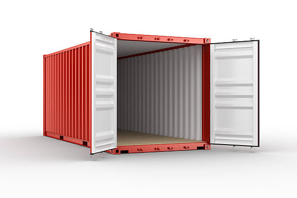 Open shipping container 3d rendering of an open shipping container cargo container container open shipping stock pictures, royalty-free photos & images