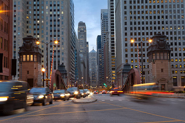 istock Street of Chicago. 176894326
