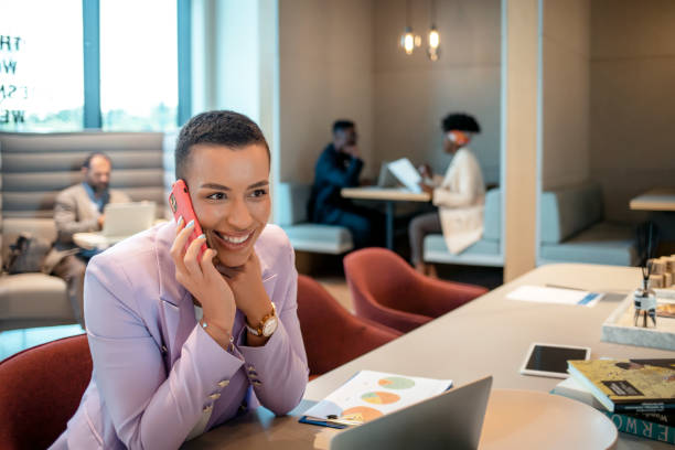 istock Business Woman Talking on Mobile Phone 1768944447