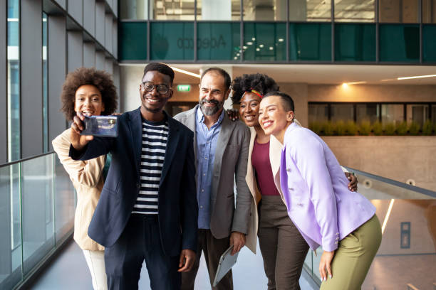 istock Diverse Business People in Social Media Post 1768944450