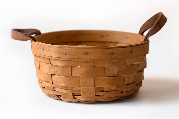 Wooden Basket made in USA stock photo