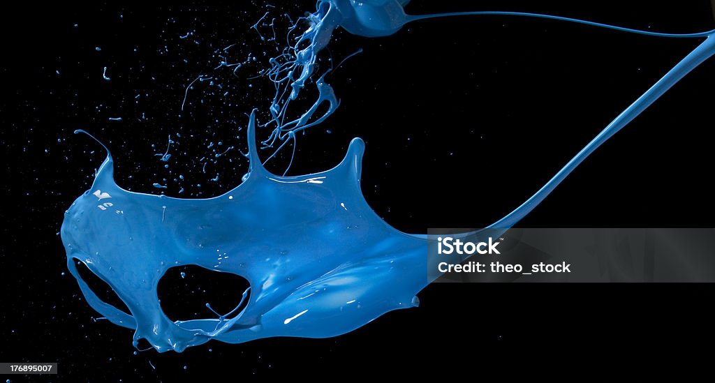 Blaue Farbe splash - Lizenzfrei Abstrakt Stock-Foto