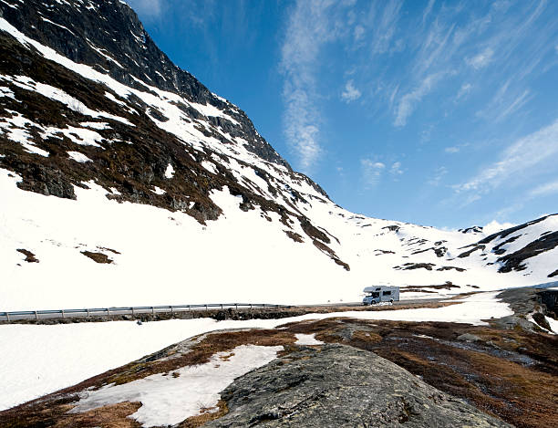 Motorhome adventure stock photo