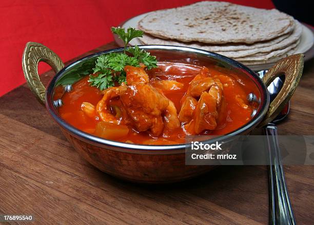 Chicken Tikka Masala Take Away Stock Photo - Download Image Now - Bread, Chicken Meat, Chicken Tikka