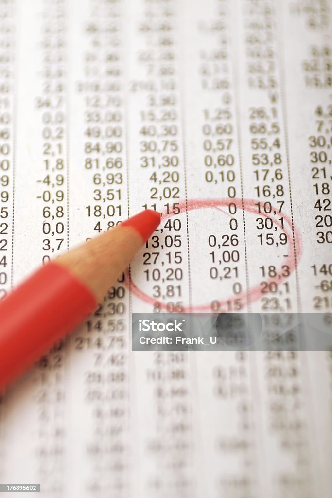 stock red marked stock Banking Stock Photo