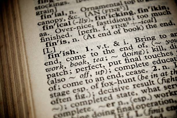 istock Dictionary definition of the word finish 176895702