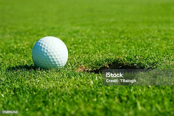 Golf Ball And Hole Stock Photo - Download Image Now - Golf Ball, Grass, Hole