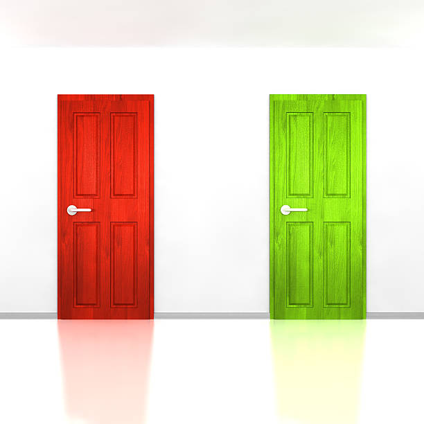 istock Red and Green Door 176895970