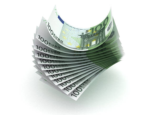 euro - one hundred euro banknote foto e immagini stock