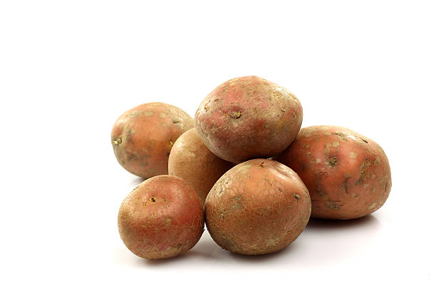 pommes de terre - red potato isolated raw potato raw photos et images de collection