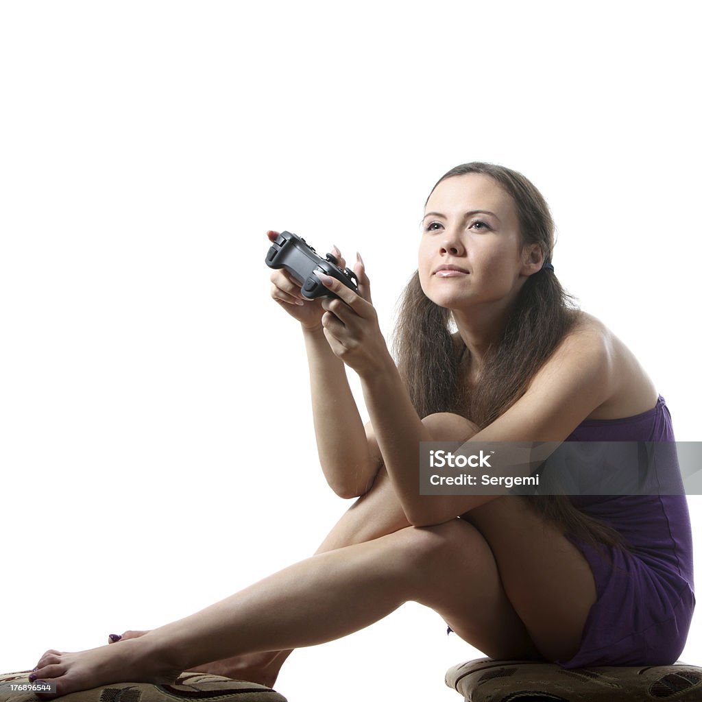 Garota Jogador de videogame - Foto de stock de Adulto royalty-free