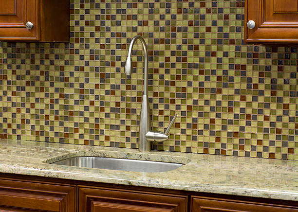 istock Stainless steel kitchen faucet 176896576