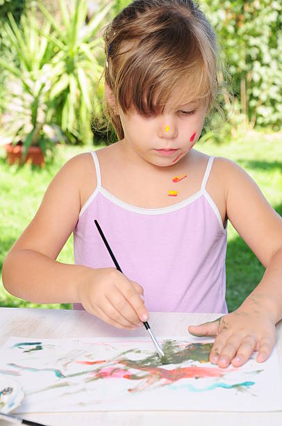istock Girl color on paper 176896682