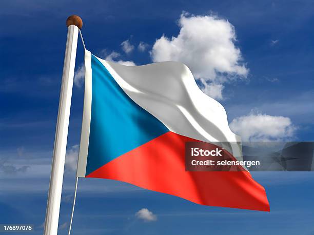 Foto de Bandeira Tcheca Com Traçado De Recorte e mais fotos de stock de Bandeira - Bandeira, Bandeira Tcheca, Bandeira nacional