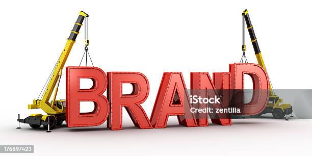 The Word Brand Built With Crane Stock Photo - Download Image Now - Crane - Machinery, Holding, Hook - Equipment