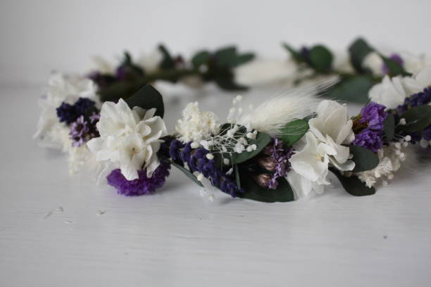 istock Lavender and white flower crown 1768974962