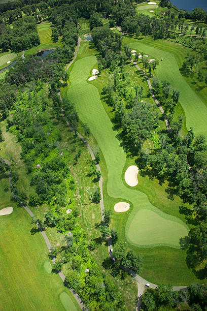 Aerial view of golf course