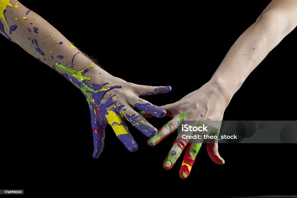 Bunte Hände - Lizenzfrei Abstrakt Stock-Foto