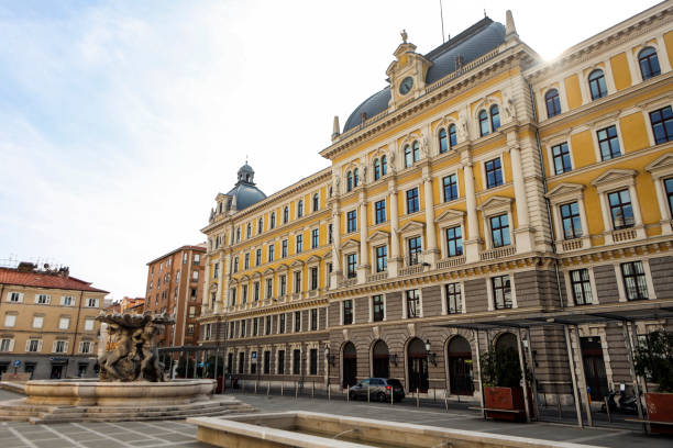 Palazzo delle Poste Trieste in Piazza Vittorio Veneto in Borgo Teresiano in Trieste, Italy.