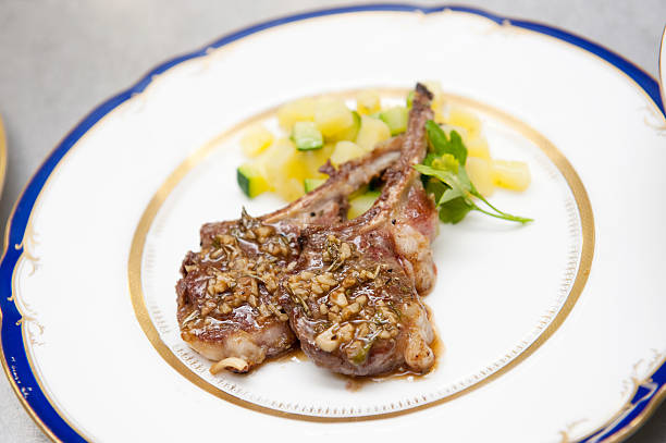 lamb rack stock photo