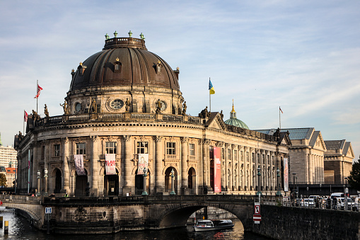 The Bode Museum (formerly called the Emperor Frederick Museum), is a building on the Museum Island in the historic centre of Berlin. It was built from 1898 to 1904 by order of German Emperor William II according to plans by Ernst von Ihne. Currently, the Bode-Museum is home to the Skulpturensammlung, the Museum für Byzantinische Kunst and the Munzkabinett (sculpture, coins and medals, and Byzantine art). As part of the Museum Island complex, the Bode-Museum was inscribed on the UNESCO World Heritage List in 1999.