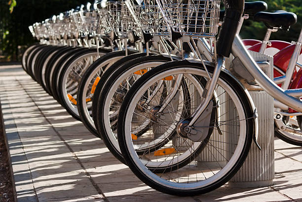istock Row of Commuter Cycles 176898714