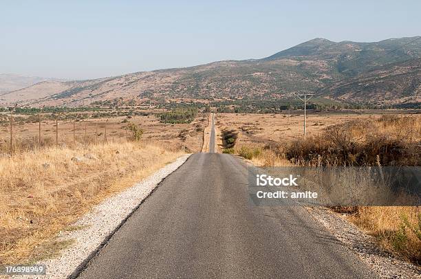 Country Road At The Golan Heightsisrael Stock Photo - Download Image Now - Abandoned, Absence, Asphalt