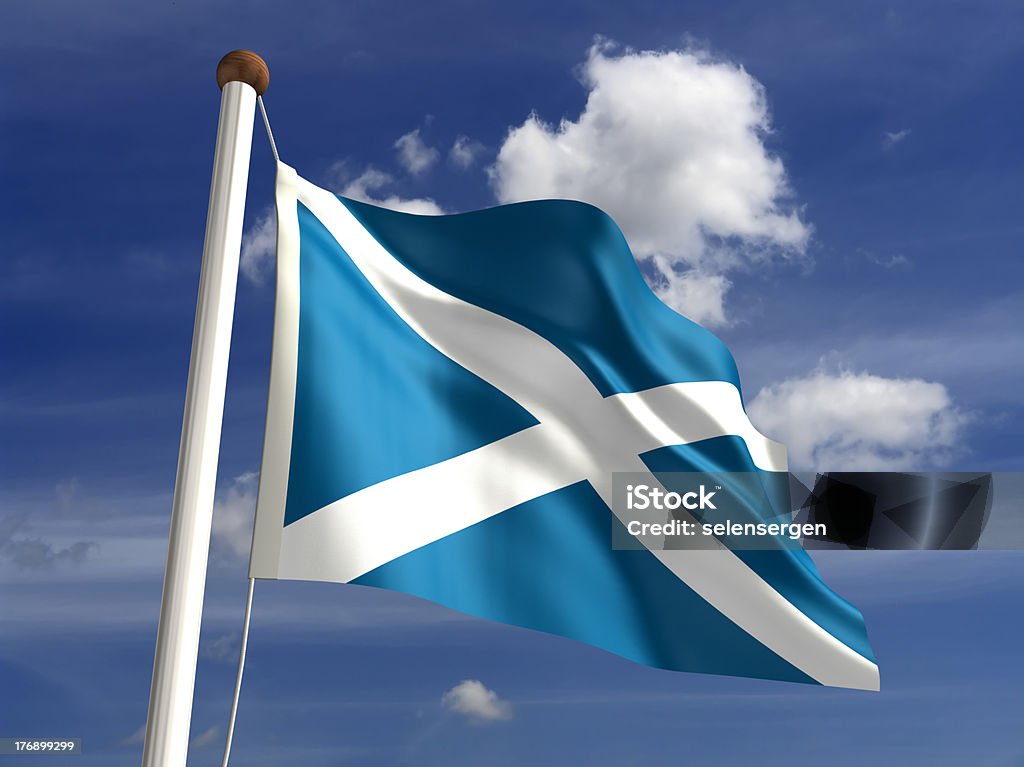 Écosse Drapeau (Tracé de détourage - Photo de Drapeau écossais libre de droits