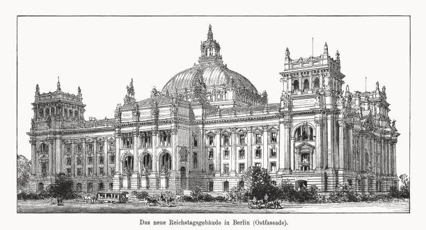istock Reichstag building in Berlin, Germany, wood engraving, published in 1894 1769000810
