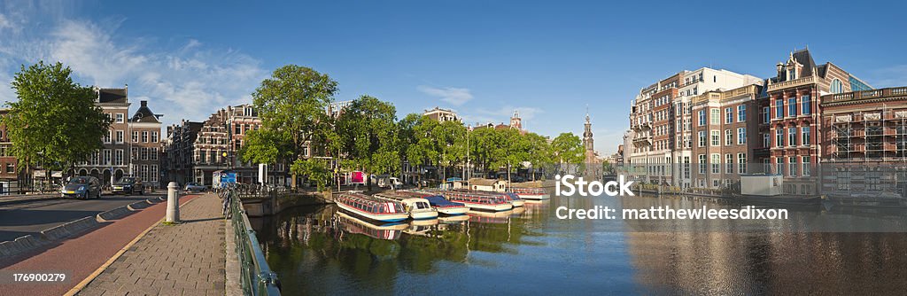 Boote und Lichtspiegelungen, Amsterdam - Lizenzfrei Amsterdam Stock-Foto