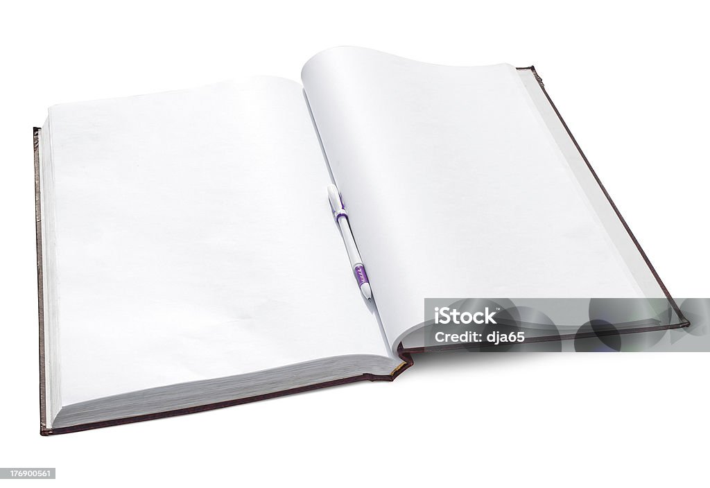 Aprire il notebook con clear pagine - Foto stock royalty-free di Accessorio personale
