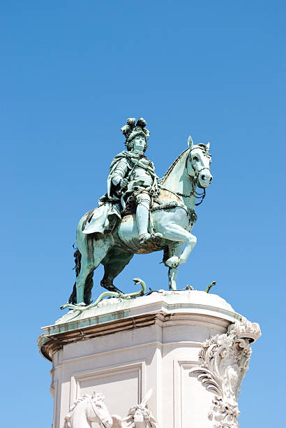 King José I of Portugal statue stock photo