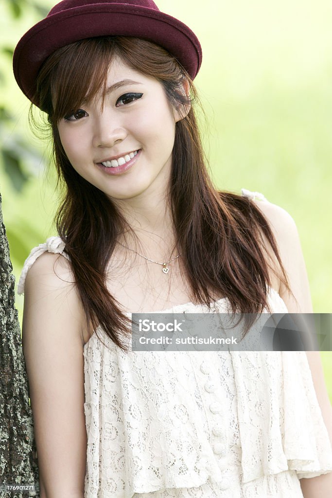 Linda menina asiática - Foto de stock de Adolescente royalty-free