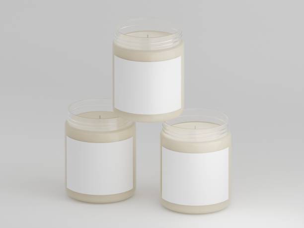 istock Three scented soy candles mockup stacked in a pyramid 1769018306