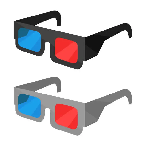 Vector illustration of 3d eye glasses
