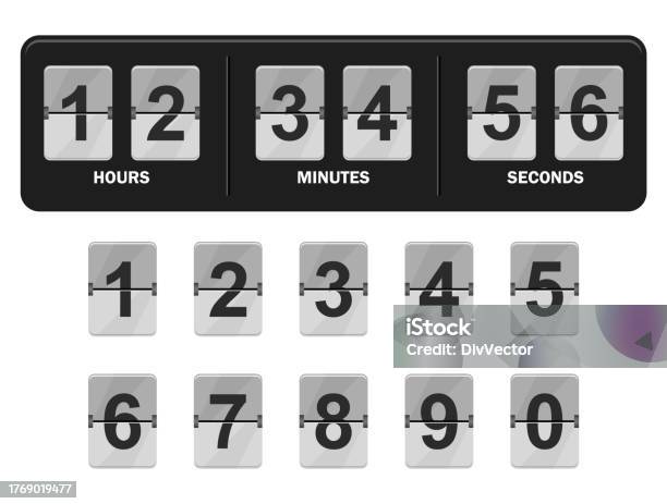 Countdown Face Countdown Clock Display Vector Illustration Stock Illustration ...