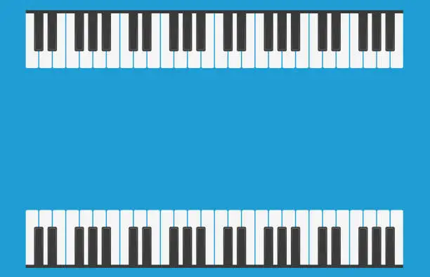 Vector illustration of Music background with piano keys illustration