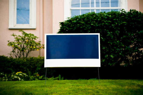 Political Yard Sign with Space for Text stock photo