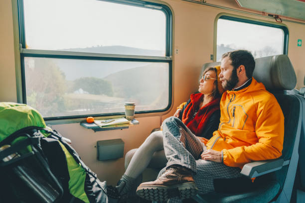 istock Couple traveling in train 1769038468