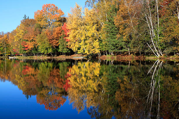 istock Autumn colors reflections on the lake, Quebec, Canada 176904169
