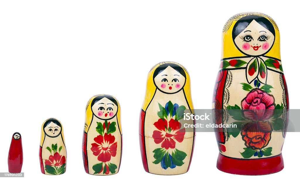 Aninhados bonecas Matryoshka-russa - Foto de stock de Arte royalty-free