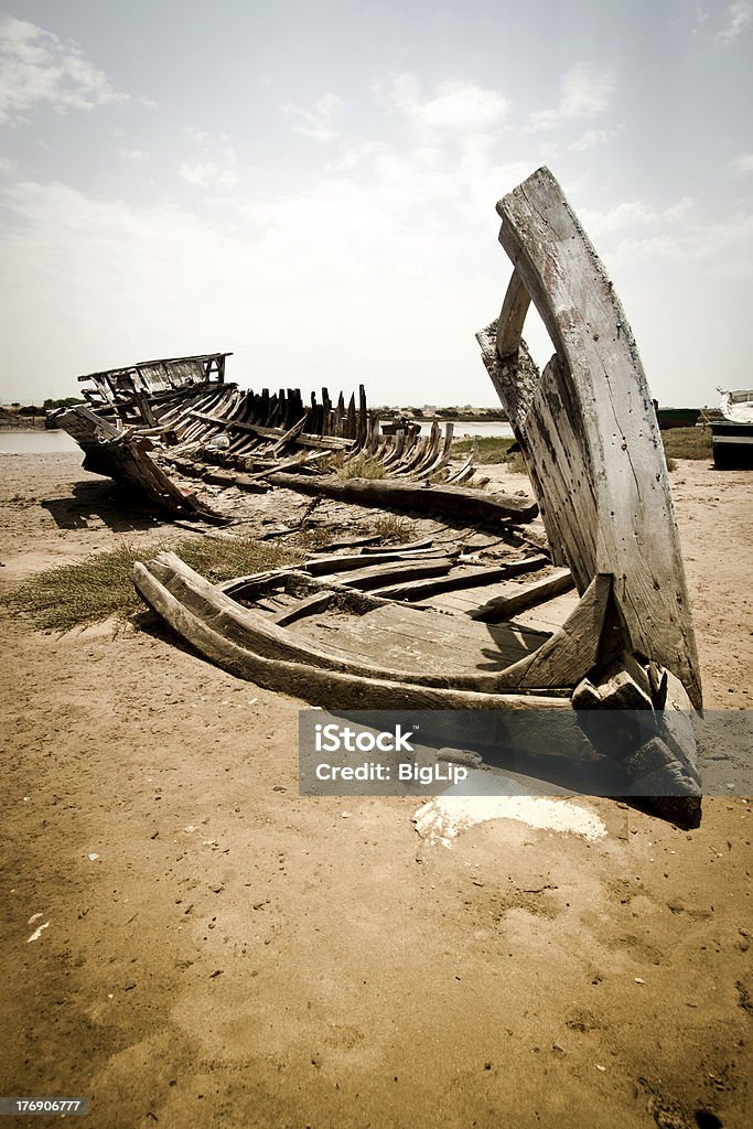Esqueleto de un barco - Foto de stock de Arrastrero libre de derechos