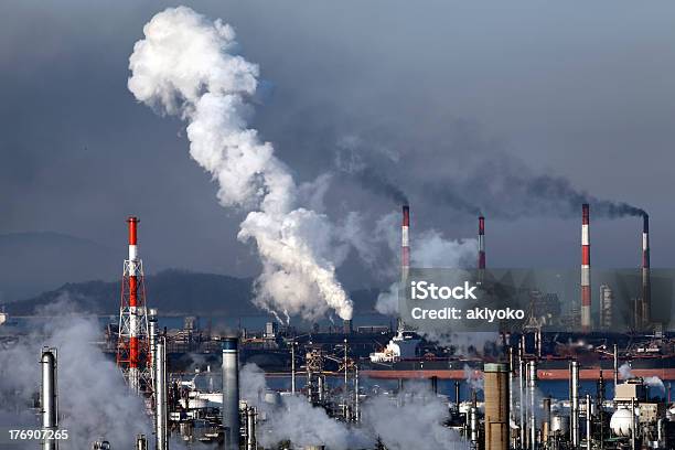 Industrial District Stock Photo - Download Image Now - Coal, Fumes, Greenhouse Gas