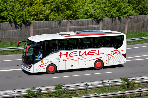 Red minibus in Tsuen Wan district, Hong Kong - \n01/20/2024 14:12:39 +0000